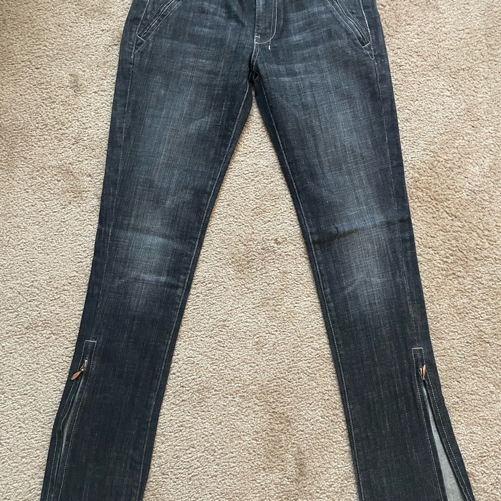 7 For All Mankind Dark Blue Skinny Jeans